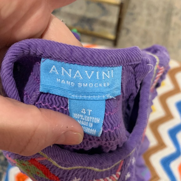 Smocked Purple Christmas Dress - Picture 3 of 3